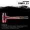 HALDER SIMPLEX Schonhammer Ø 50 mm Gummi schwarz / Plastik rot | Gravur möglich