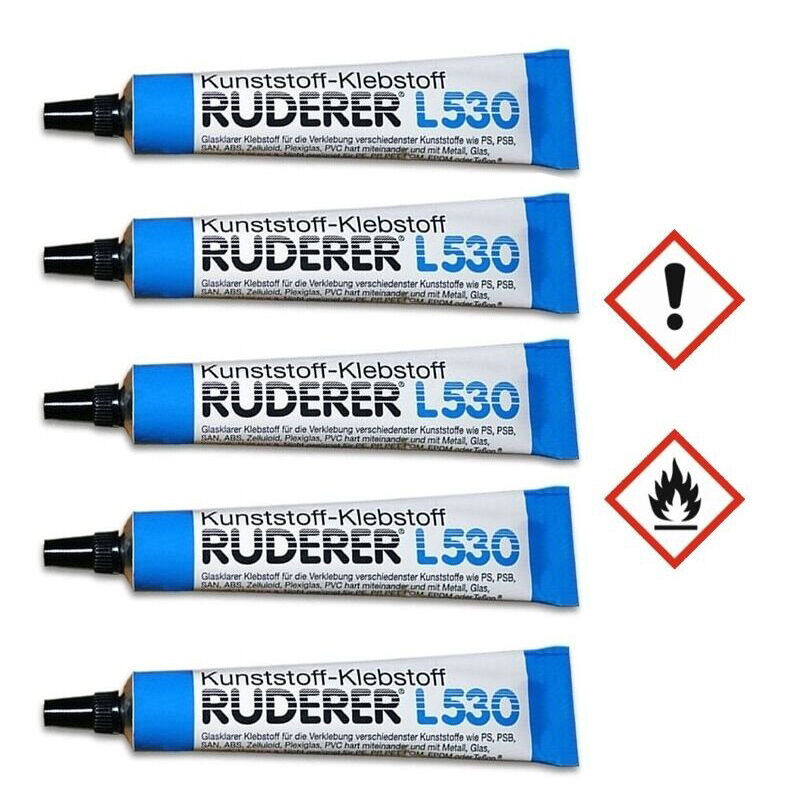 5 x Kunststoff-Kleber L530 20g