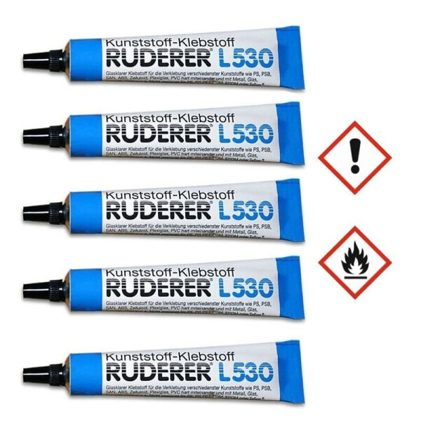5 x Kunststoff-Kleber L530 20g