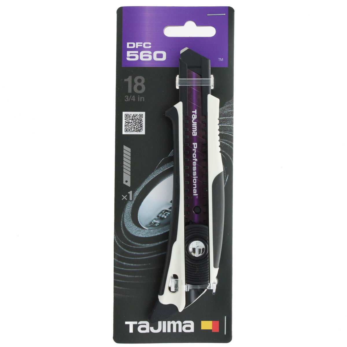 Dora fin 18mm Cuttermesser DFC560 mit Taste und Finne TAJ-11890 - Tajima