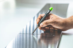 Pica Dry Longlife Automatic Pencil Tieflochmarker + 8 Ersatzminen Basis Set Graphit Rot Gelb