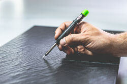 Pica Dry Longlife Automatic Pencil Tieflochmarker + 8 Ersatzminen Basis Set Graphit Rot Gelb