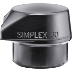 HALDER SIMPLEX Ersatzeinsatz Gummikomposition mit Standfuß schwarz 60mm