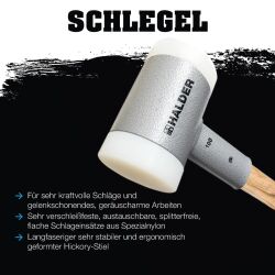 HALDER Schlegel rückschlagfrei Ø 100 mm 5 kg
