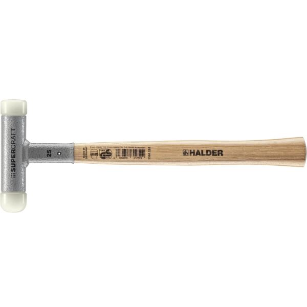 HALDER SUPERCRAFT Schonhammer Ø 25 mm rückschlagfrei mit Hickorystiel | Gravur möglich
