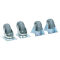 4 x Möbelrollen Set 2 x Lenkrollen + 2 x Bockrollen Ø 40mm 30 kg