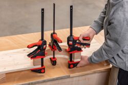 BESSEY Einhandzwinge mit drehbarem Griff EZ360 450 mm