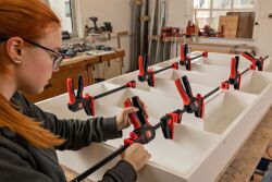 BESSEY Einhandzwinge mit drehbarem Griff EZ360 450 mm