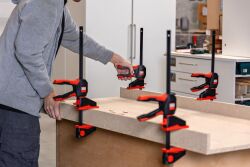 BESSEY Einhandzwinge mit drehbarem Griff EZ360 450 mm