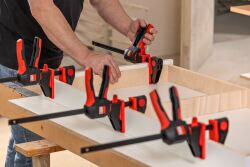 BESSEY Einhandzwinge mit drehbarem Griff EZ360 600 mm