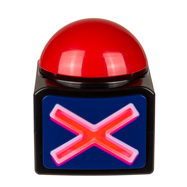 Out Of The Blue - Buzzer Alarm mit led und Sound rot schwarz blau 100 % Kunststoff batteriebetrieben Geschenkverpackung