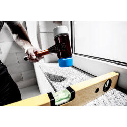 HALDER SIMPLEX Schonhammer Ø 30 mm TPE-soft blau mit Tempergussgehäuse
