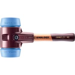 HALDER SIMPLEX Schonhammer Ø 80 mm TPE-soft blau...