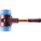HALDER SIMPLEX Schonhammer Ø 80 mm TPE-soft blau kurzer Stiel mit Tempergussgehäuse
