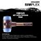 HALDER SIMPLEX Schonhammer Ø 80 mm TPE-soft blau kurzer Stiel mit Tempergussgehäuse