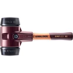 HALDER SIMPLEX Schonhammer Ø 80 mm Gummi mit extra...
