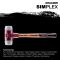 HALDER SIMPLEX Schonhammer Ø 80 mm TPE-mid grau mit Tempergussgehäuse | Gravur möglich