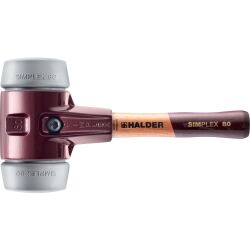 HALDER SIMPLEX Schonhammer Ø 80 mm TPE-mid grau...