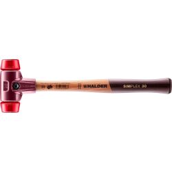 HALDER SIMPLEX Schonhammer Ø 30 mm Plastik rot mit...