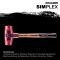 HALDER SIMPLEX Schonhammer Ø 30 mm Plastik rot mit Tempergussgehäuse