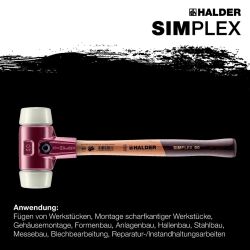HALDER SIMPLEX Schonhammer Ø 40 mm Nylon mit Tempergussgehäuse