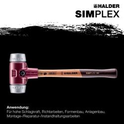 HALDER SIMPLEX Schonhammer Ø 30 mm Weichmetall mit Tempergussgehäuse