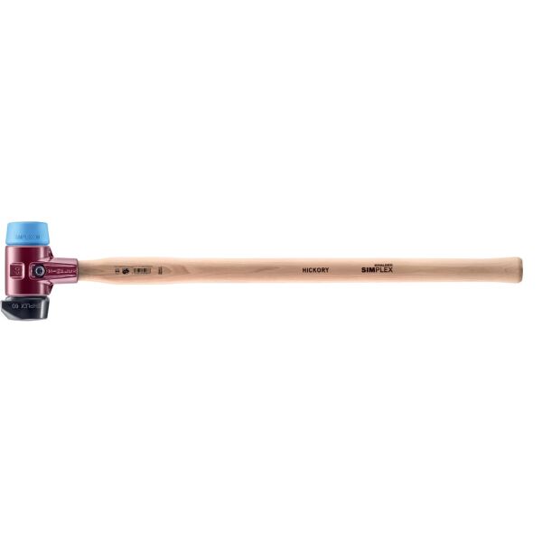 HALDER SIMPLEX Vorschlaghammer Ø 60 mm Gummi / TPE-soft blau mit Standfuß und Termpergussgehäuse