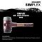 HALDER SIMPLEX Schonhammer Ø 80 mm Gummi / TPE-mid grau mit extra kurzem Stiel und Termpergussgehäuse | Gravur möglich