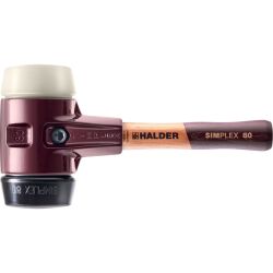 HALDER SIMPLEX Schonhammer Ø 80 mm Gummi / Nylon...