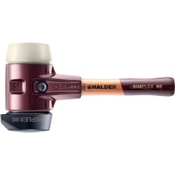 HALDER SIMPLEX Schonhammer Ø 80 mm Gummi / Nylon...