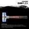 HALDER SIMPLEX Schonhammer Ø 50 mm TPE-soft blau mit Aluminiumgehäuse