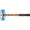 HALDER SIMPLEX Schonhammer Ø 60 mm TPE-soft blau mit Aluminiumgehäuse