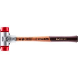 HALDER SIMPLEX Schonhammer Ø 30 mm Plastik rot mit...