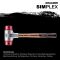 HALDER SIMPLEX Schonhammer Ø 30 mm Plastik rot mit Aluminiumgehäuse