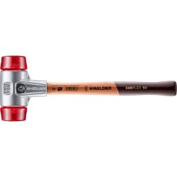 HALDER SIMPLEX Schonhammer Ø 50 mm Plastik rot mit...