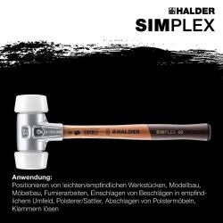 HALDER SIMPLEX Schonhammer Ø 50:40 mm Superplastik...