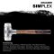 HALDER SIMPLEX Schonhammer Ø 60 mm Superplastik mit Aluminiumgehäuse