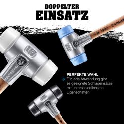 HALDER SIMPLEX Schonhammer Ø 50 mm Nylon mit Aluminiumgehäuse