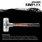 HALDER SIMPLEX Schonhammer Ø 60 mm Nylon mit Aluminiumgehäuse