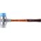 HALDER SIMPLEX Schonhammer Ø 50 mm TPE-soft blau / TPE-mid grau mit Aluminiumgehäuse