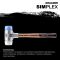 HALDER SIMPLEX Schonhammer Ø 40 mm TPE-soft blau / Superplastik mit Aluminiumgehäuse