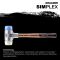 HALDER SIMPLEX Schonhammer Ø 60 mm TPE-soft blau / Nylon mit Aluminiumgehäuse