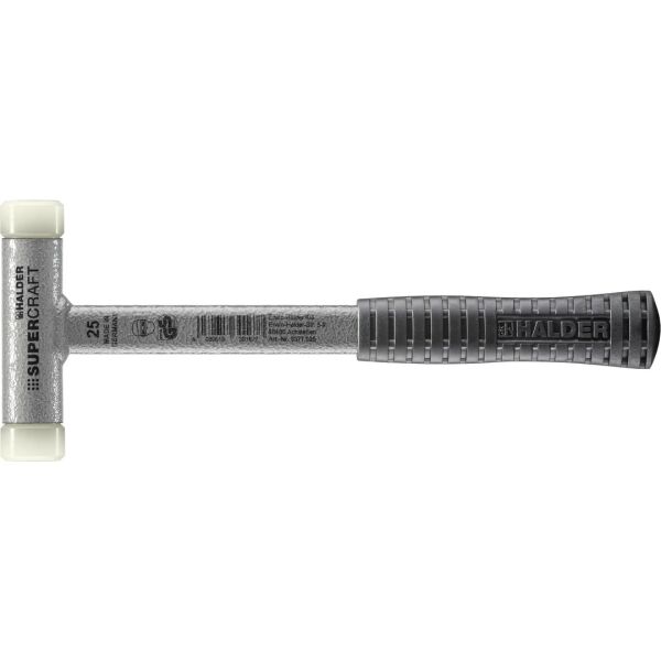 HALDER SUPERCRAFT Schonhammer Ø 25 mm rückschlagfrei mit bruchsicherem Stahlrohrstiel