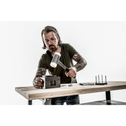 HALDER SUPERCRAFT Schonhammer Ø 25 mm rückschlagfrei mit bruchsicherem Stahlrohrstiel