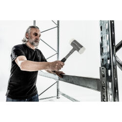 HALDER SUPERCRAFT Schonhammer Ø 25 mm rückschlagfrei mit bruchsicherem Stahlrohrstiel