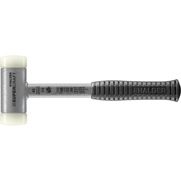 HALDER SUPERCRAFT Schonhammer Ø 45 mm rückschlagfrei mit bruchsicherem Stahlrohrstiel