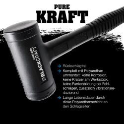 HALDER BLACKCRAFT Schonhammer Ø 40 mm rückschlagfrei
