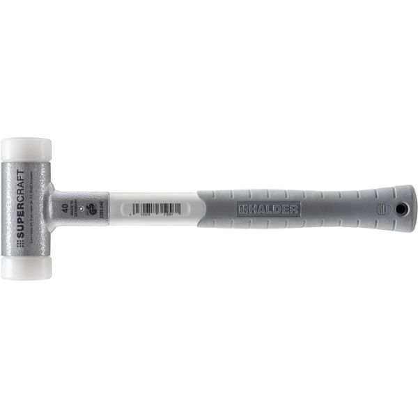 HALDER SUPERCRAFT Schonhammer Ø 40 mm rückschlagfrei mit 3-Komponentenstiel