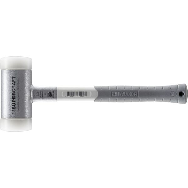 HALDER SUPERCRAFT Schonhammer Ø 60 mm rückschlagfrei mit 3-Komponentenstiel
