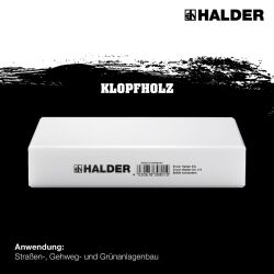 HALDER Klopfholz 200 x 140 x 40 mm aus Kunststoff